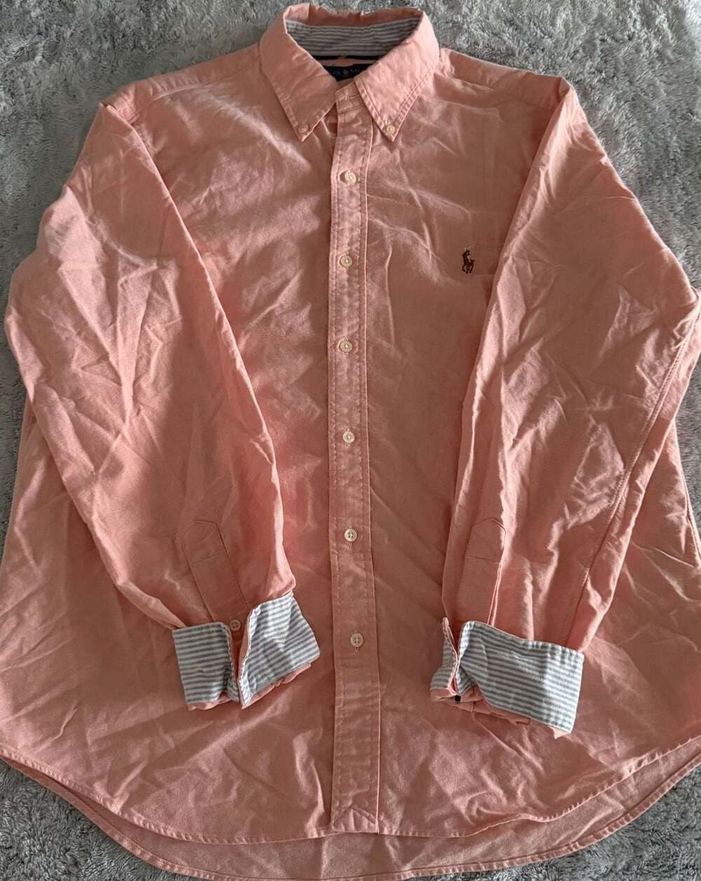 Ralph Lauren Pink Button-Down Long Sleeve Shirt - Men's Size L
